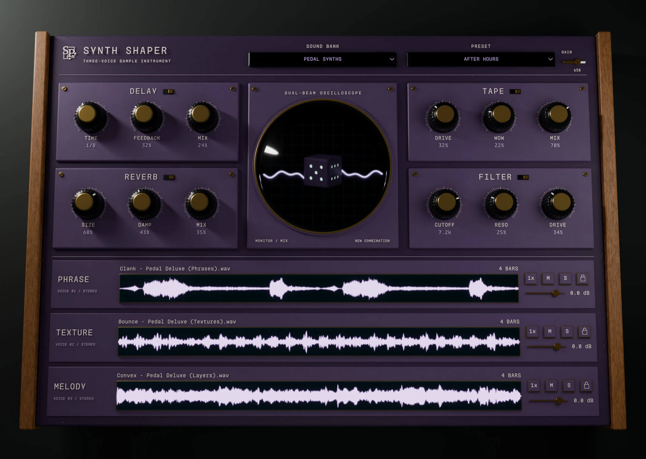 07 Aubergine / Champagne gold · 4°