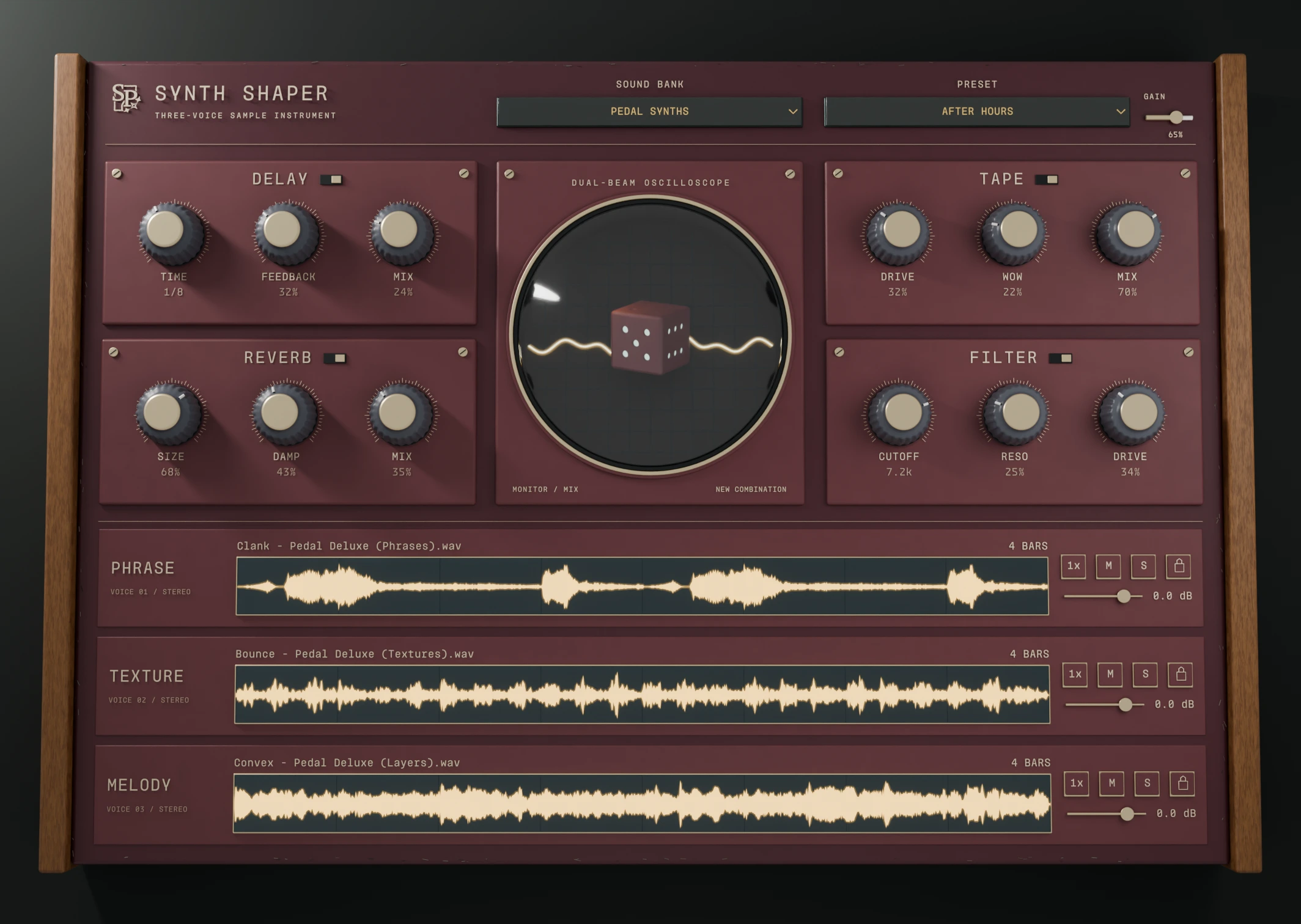 03 Oxblood / Champagne satin · 0°